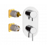 Concealed module two-ways | lever | stainless steel color | X STYLE | upper part