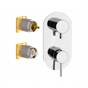 Concealed module X STYLE X 93 | upper part three way Lever | gold mattte