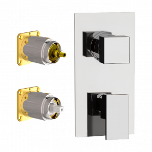 Concealed module five-way lever mixer | lever | stainless steel color | Q-DESIGN | upper part