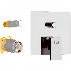 Concealed module two-ways | lever | chrome gloss | Q-DESIGN | upper part