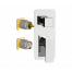 Concealed module ABSOLUTE two - way lever upper part | stainless steel color
