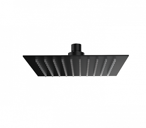 Sprchová hlavica SoffiSlim SQ | závesná | 250 x 250 mm | čtvercový | leštená nerez | čierná mat