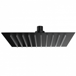 Sprchová hlavica SoffiSlim SQ | závesná | 300 x 300 mm | čtvercový | leštená nerez | čierná mat