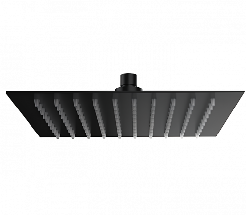 Sprchová hlavica SoffiSlim SQ | závesná | 400 x 400 mm | čtvercový | leštená nerez | čierná mat