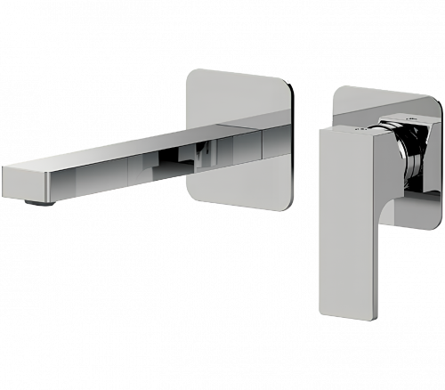 Wash basin faucets wall concealed | 190 | lever | chrome gloss | ABSOLUTE