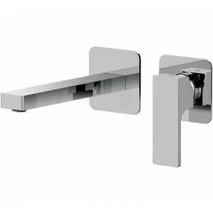 Wash basin faucets wall concealed | 190 | lever | chrome gloss | ABSOLUTE