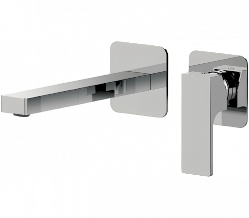 Wash basin faucets wall concealed | 230 | lever | chrome gloss | ABSOLUTE