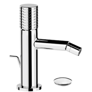 Stand-mounted bidet faucet | lever | chrome gloss | with a drain | CELEBRITY DUNE