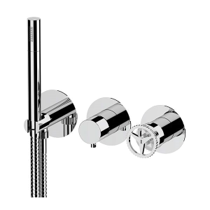 Bath and shower battery | three-way | lever | chrome gloss | CHRONO | upper part