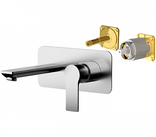 Wash basin faucets wall concealed | 180 | lever | white mattte | ENERGY | upper part