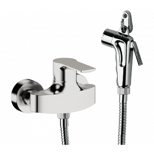 ENERGY shower mixer with bidet shower wall lever | 100 mm | chrome gloss