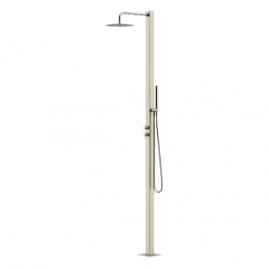 Freestanding shower set | with head Ø300 | outdoor | stainless steel color gloss