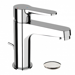 Standing washbasin faucet | lever | low | 151 | chrome gloss | with a drain | WINNER ECO