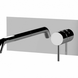 Wash basin faucets wall concealed | lever | chrome black ground mat leštěný | X STYLE