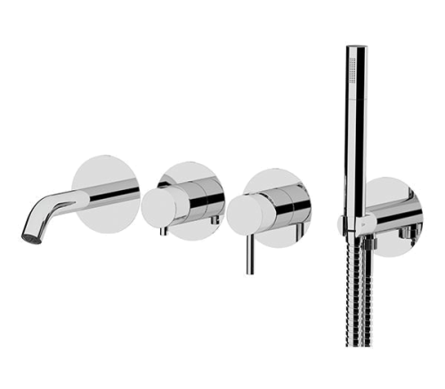 Bathtub faucet fixtures wall concealed | two-way | lever | chrome gloss | X STYLE | upper part