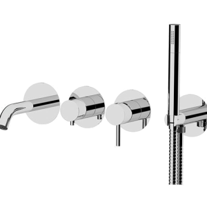 Bathtub faucet fixtures wall concealed | two-way | lever | chrome gloss | X STYLE | upper part