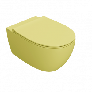Wall-mounted toilet WC 4ALL | 540x360x330 mm | Mustard yellow mattte