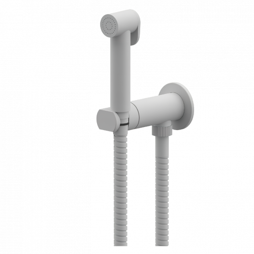 Bidet faucet | with bidet spray | podomítková | oval | white mattte | X STYLE