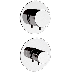 Podomítkový modul MINIMAL THERMO | pákový čtyřcestný | termostatický | brushed nickel gloss
