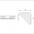 Drôtená polička Bond rohová nízka 175 × 175 x 51 mm | chróm