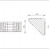 Drôtená polička Bond rohová vysoká 175 × 175 x 100 mm | chróm