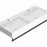 Double sink T-EDGE | 1200 x 470 x 120 | on the board or hanging | Brown guilloche mattte