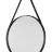 ORBITER zrcadlo kulaté s páskem, ø 60cm, černá mat