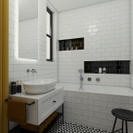 Retro kúpeľňa BLACK & WHITE