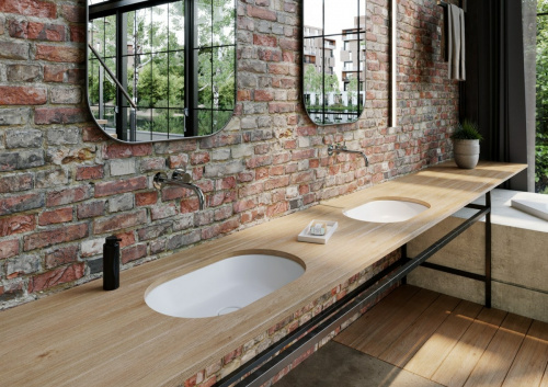 Under-counter mounted sink CENTRO | 910 x 380 | white