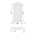 radiátor Darius | 600x1200 mm | bordó štrukturálne mat