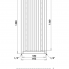 radiátor Darius | 600x1500 mm | strieborná lesk