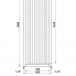 radiátor Darius | 600x1800 mm | strieborná lesk