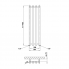 Radiátor Rosendal | 266x950 mm | čierná lesk