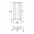 Radiátor Rosendal | chrom | 420x950 mm | bordó štrukturálne mat