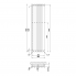 Radiátor Rosendal | 420x1500 mm | čierná štrukturálne mat