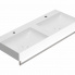 Double sink T-EDGE | 1200 x 470 x 120 | on the board or hanging | Brown guilloche mattte