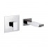 Wash basin faucets wall concealed | two -elementary | stainless steel color | Q-DESIGN