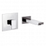 Wash basin faucets wall concealed | two -elementary | chrome gloss | Q-DESIGN