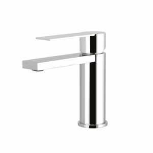 Standing washbasin faucet | lever | low | 160 | black brushed chrome | with a drain | QD CONVERSE PLUS