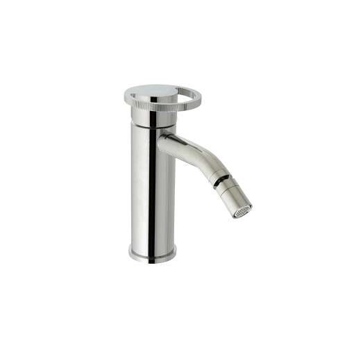 Stand-mounted bidet faucet | lever | polished chrome | with a drain | SMILE