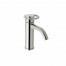 Standing washbasin faucet | lever | low | 140 | black brushed chrome | with a drain | SMILE