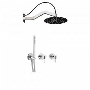 Shower set SWING lever concealed with handheld shower Ø200 | white mat