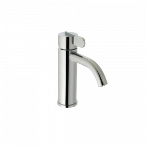 Standing washbasin faucet | lever | low | 140 | black brushed chrome | with a drain | SWING