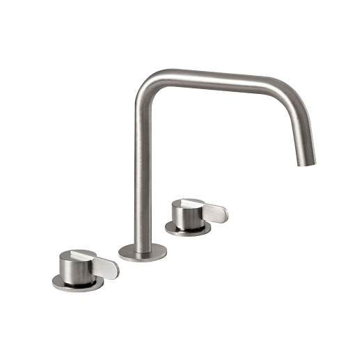 Swing bathtub mixer | stand faucet | three-element | chrome gloss | black brushed chrome