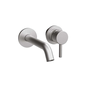 Wash basin faucets wall concealed | 170 | lever | brushed stainless steel | TREK | upper part