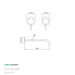 Washbasin faucet wall concealed | smooth lever | three -elementary | beige matte | CURVY | upper part