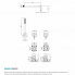 Shower sets | concealed sets lever | with hanging head Ø300 | white matte | SWING | upper part