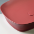 Umývadlo IDEA 600 x 430 x 130 mm | na dosku | štvorhranný | granátovo červená mat