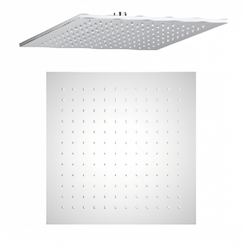 Showerhead CUBE | wall mounted | 300 x 300 mm | chrome gloss