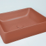 Umývadlo Slim | 600 x 380 x 130 mm | na dosku | štvorhranný | granátovo červená mat
